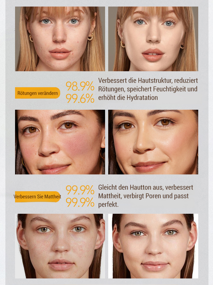 🥰[LIMITIERTES ANGEBOT: 1+1 GRATIS] 💥5-fach Vitamin C Tone-Up Foundation – Perfektes Base-Makeup in nur 3 Sekunden!🕐 So hydratisierend wie eine Feuchtigkeitscreme, so deckend wie eine Foundation!💖
