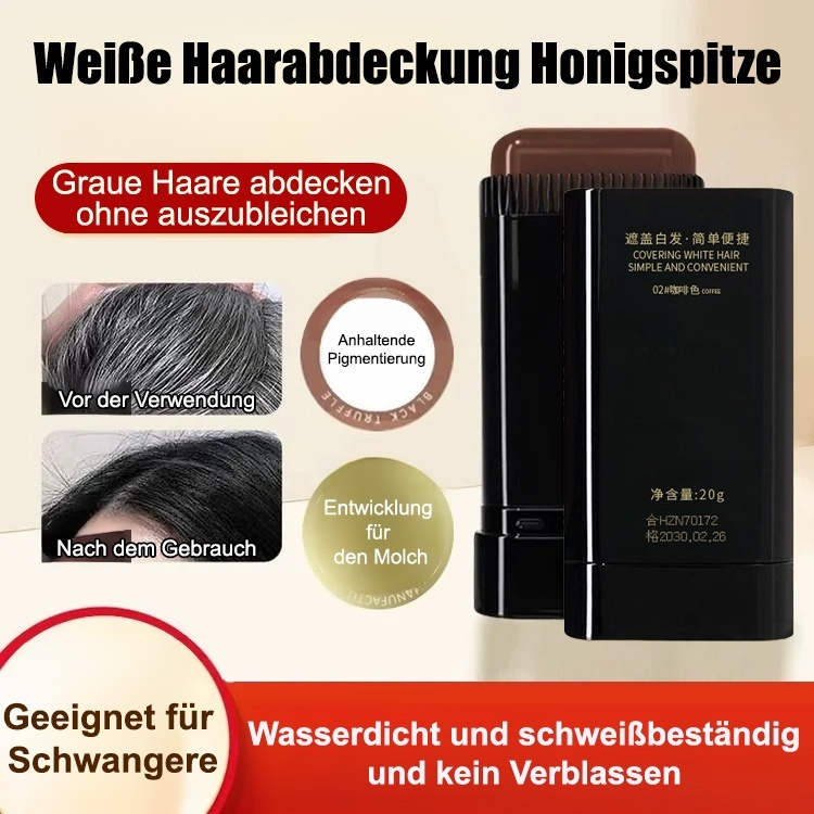 Graue Haare abdecken, ohne das Haar zu schädigen, schöner Haarstab.