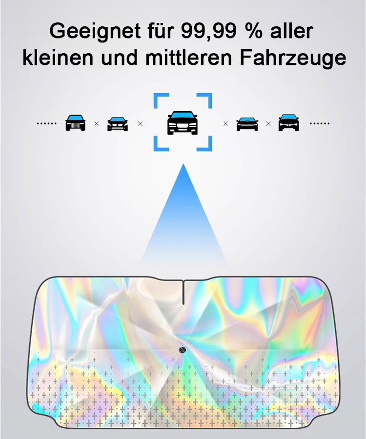 Spiegelnde Laser-Auto-Sonnenblende, Auto-Sonnenschirmgriff biegsam