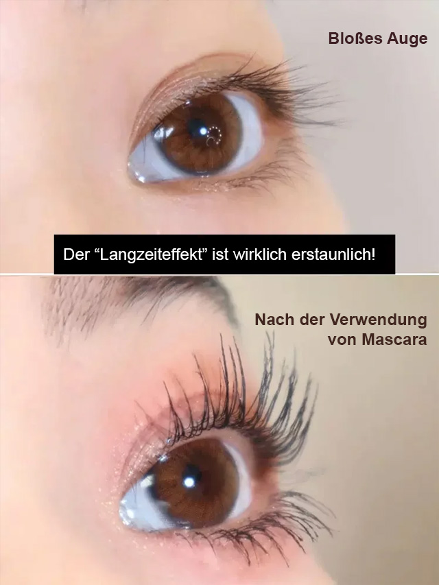 【Empfohlen von international renommierten Make-up-Künstlern】Schweißresistente, abstreifsichere, kräuselnde Wimperntusche, 14 Tage kostenlos testen! 