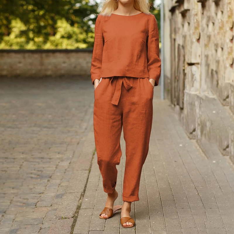 Zweiteiliges Set in Uni-Farbe