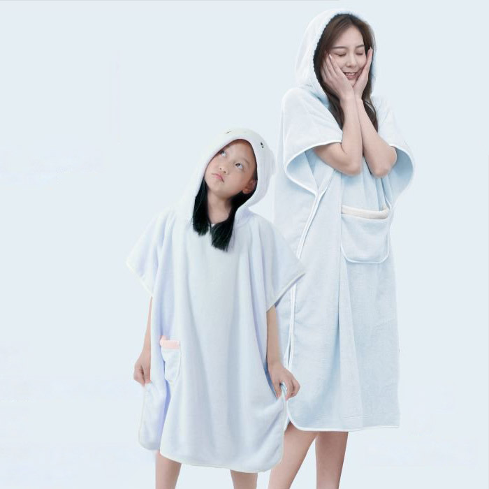 Yukata tragbarer Cape-Bademantel mit Kapuze, für alle Jahreszeiten, für Erwachsene, wasserabsorbiere