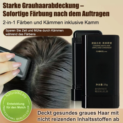 Graue Haare abdecken, ohne das Haar zu schädigen, schöner Haarstab.
