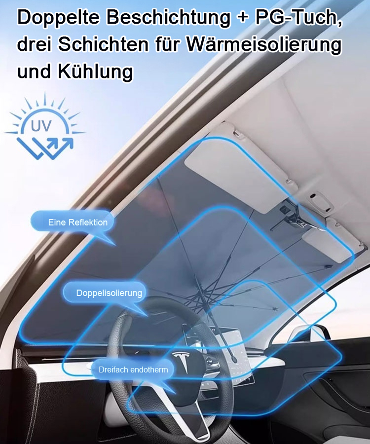 Spiegelnde Laser-Auto-Sonnenblende, Auto-Sonnenschirmgriff biegsam