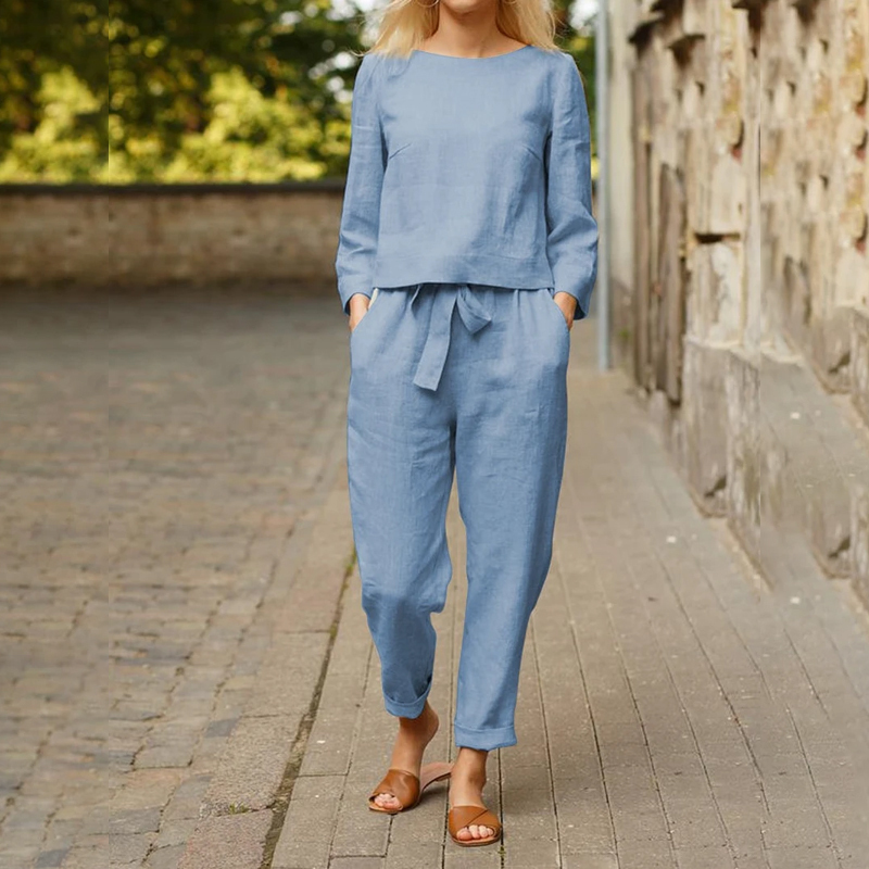 Zweiteiliges Set in Uni-Farbe