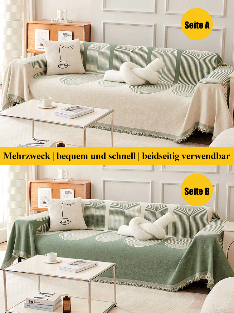 Doppelseitiger Chenille-Sofabezug
