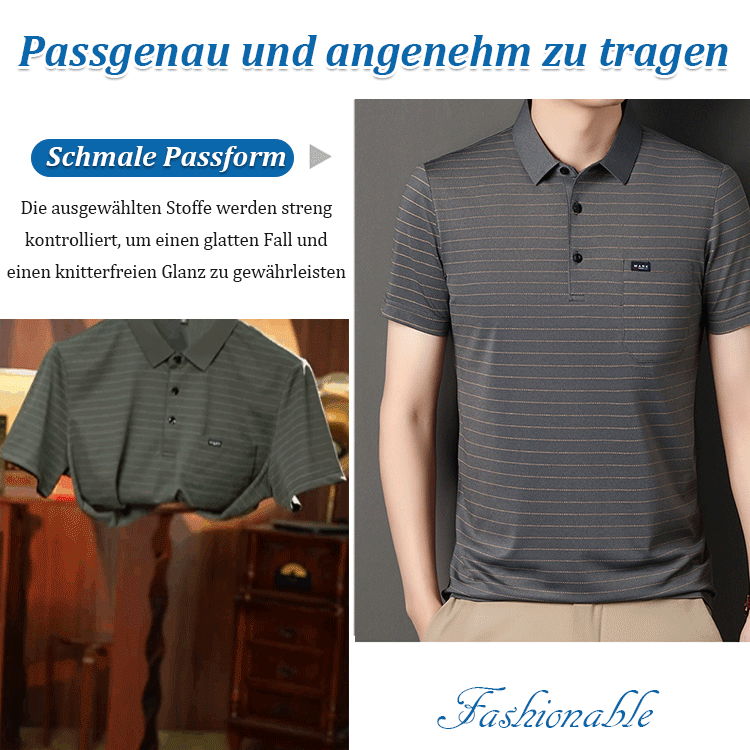 Revers lässiges Poloshirt kurzarm