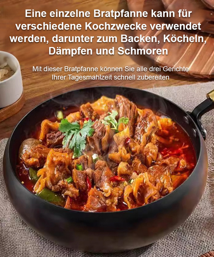 🔥🔥🔥[Unbeschichtetes gesundes Kochgeschirr] Eisenauffrischendes reines Eisen Antihaft-Kochgeschirr