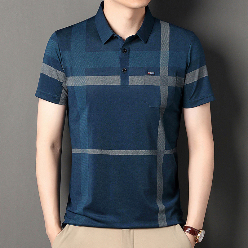 Revers lässiges Poloshirt kurzarm