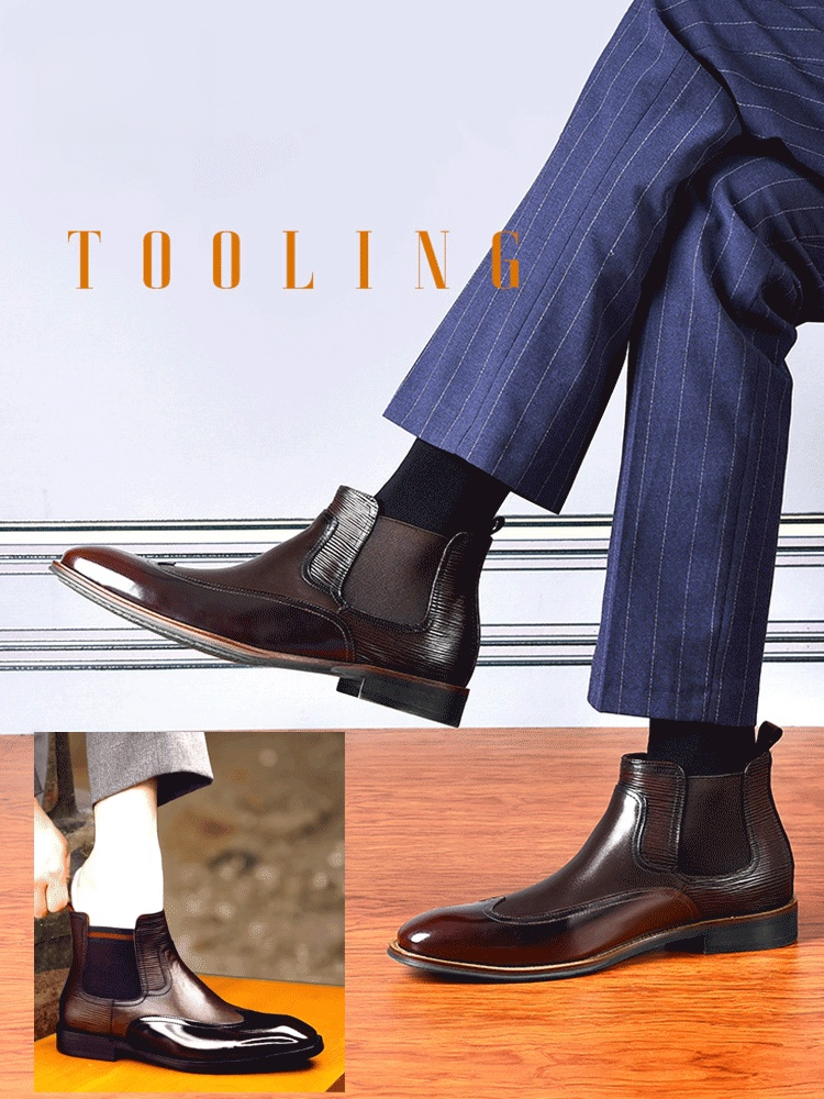 Colourblock Chelsea-Stiefel für Männer