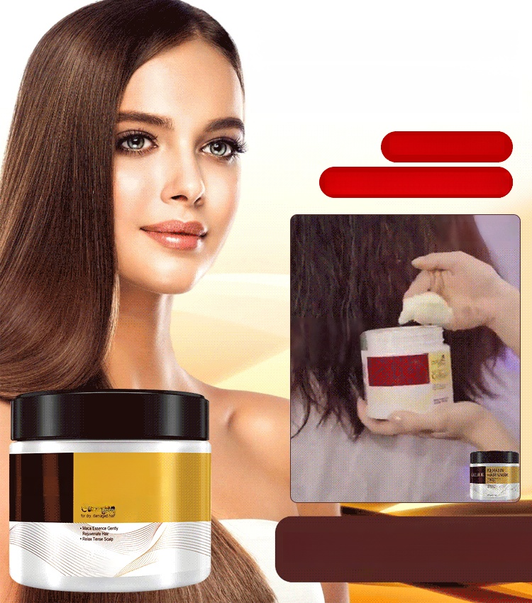 Kollagen-Haarmaske. Luxussalon-Exklusivprodukt, repariert trockenes und krauses Haar in einer Sekunde!