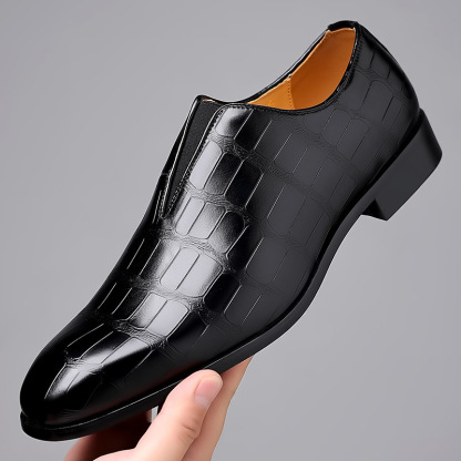 Handgemachte benutzerdefinierte 38-48 große Größe Steinmuster Business-Leder-Schuhe Männer atmungsa