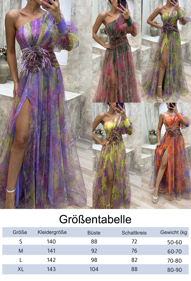 Haute-Couture-Mesh-Kleid mit freiliegenden Schultern