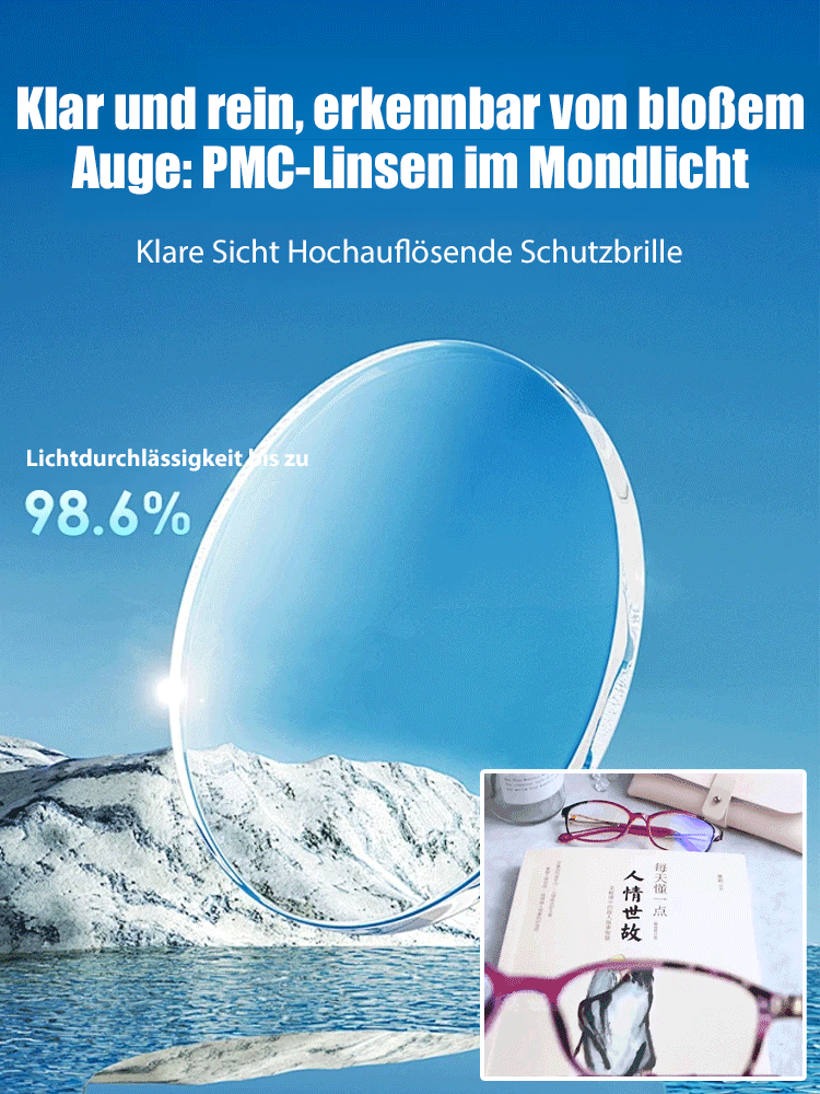 Modische Brille mit Strasssteinen und Schönheitsglaseffekt für ältere Menschen