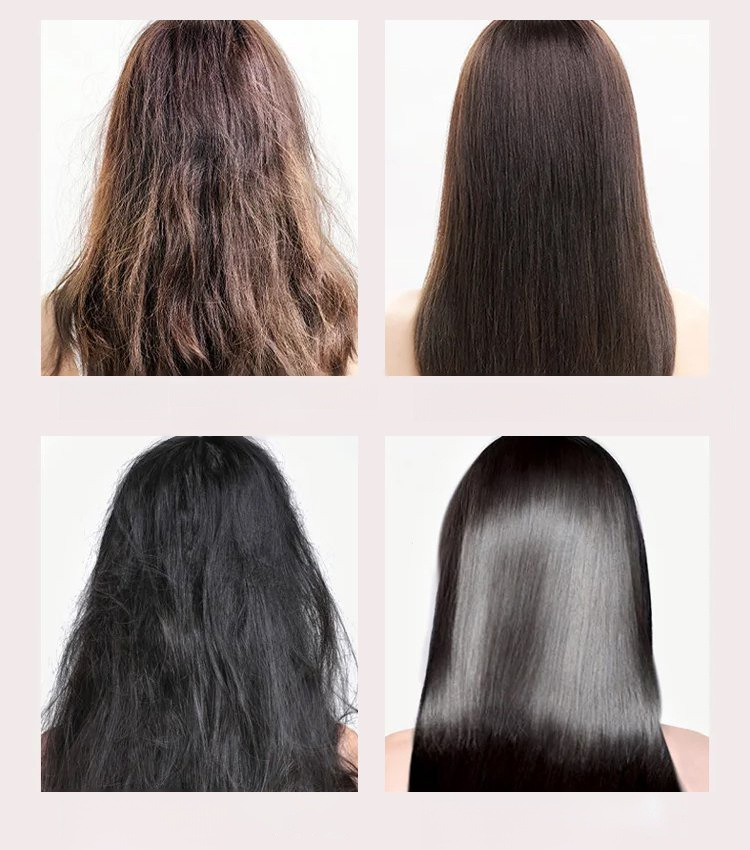 Kollagen-Haarmaske. Luxussalon-Exklusivprodukt, repariert trockenes und krauses Haar in einer Sekunde!