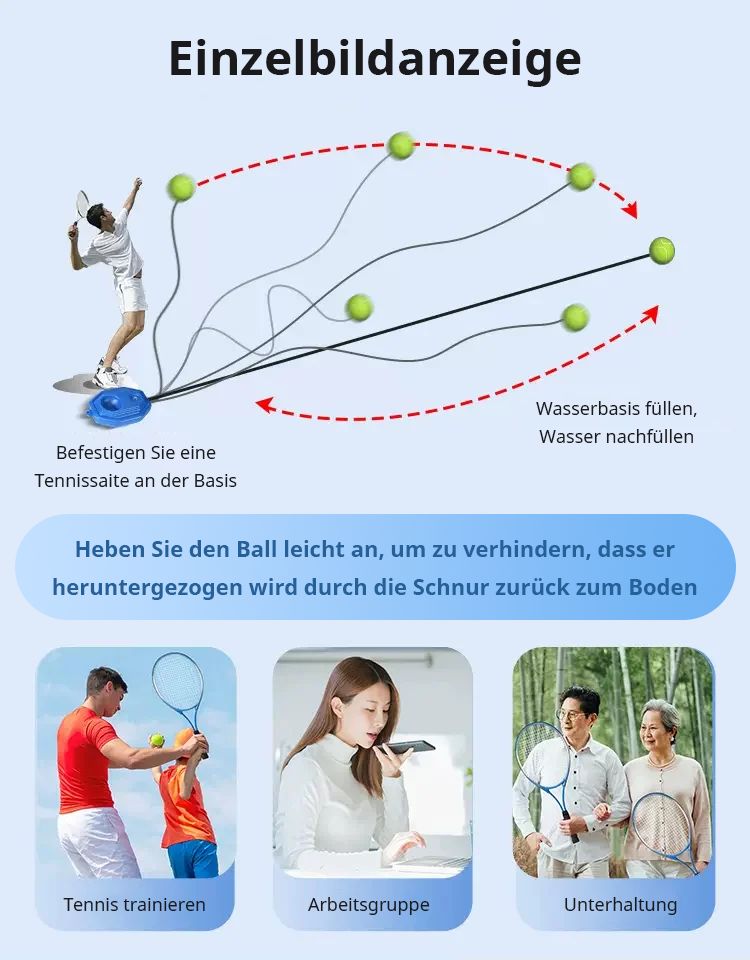 Tennis-Trainings-Rebound-Selbsttrainingsgerät