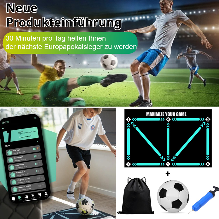 Rutschfeste, geräuschdämpfende Indoor-Fußball-Trainingsmatte