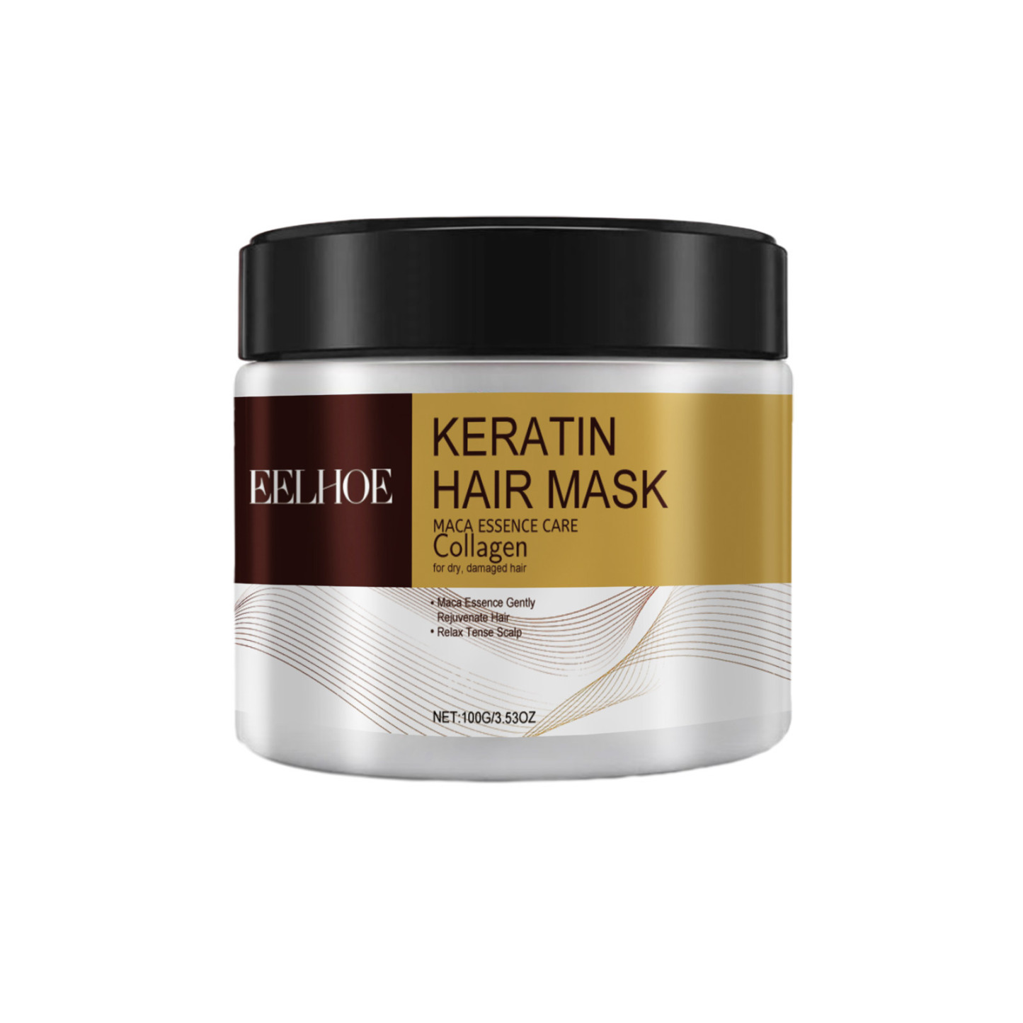 Kollagen-Haarmaske. Luxussalon-Exklusivprodukt, repariert trockenes un