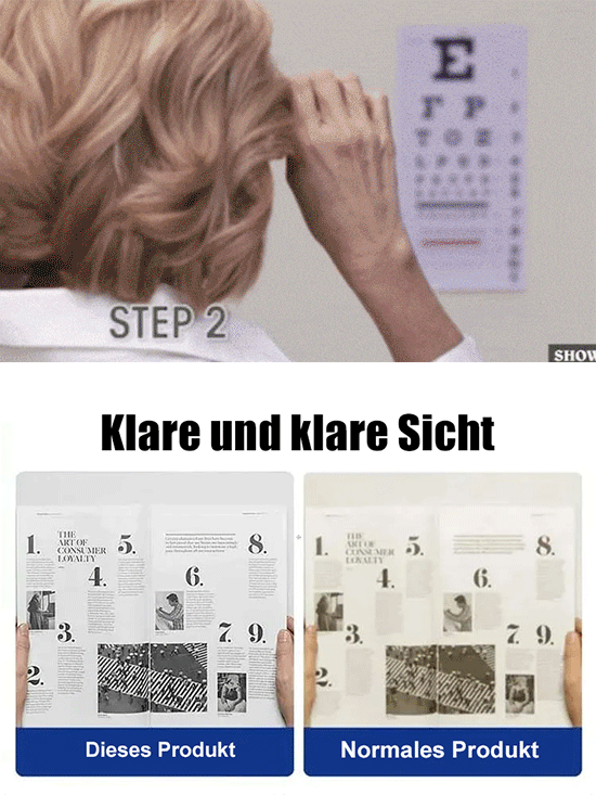 Blaulichtfilter-Leichtgewicht-Gleitsichtbrille für ältere Menschen