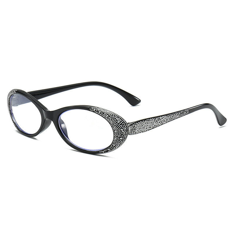 Modische Brille mit Strasssteinen und Schönheitsglaseffekt für ältere Menschen