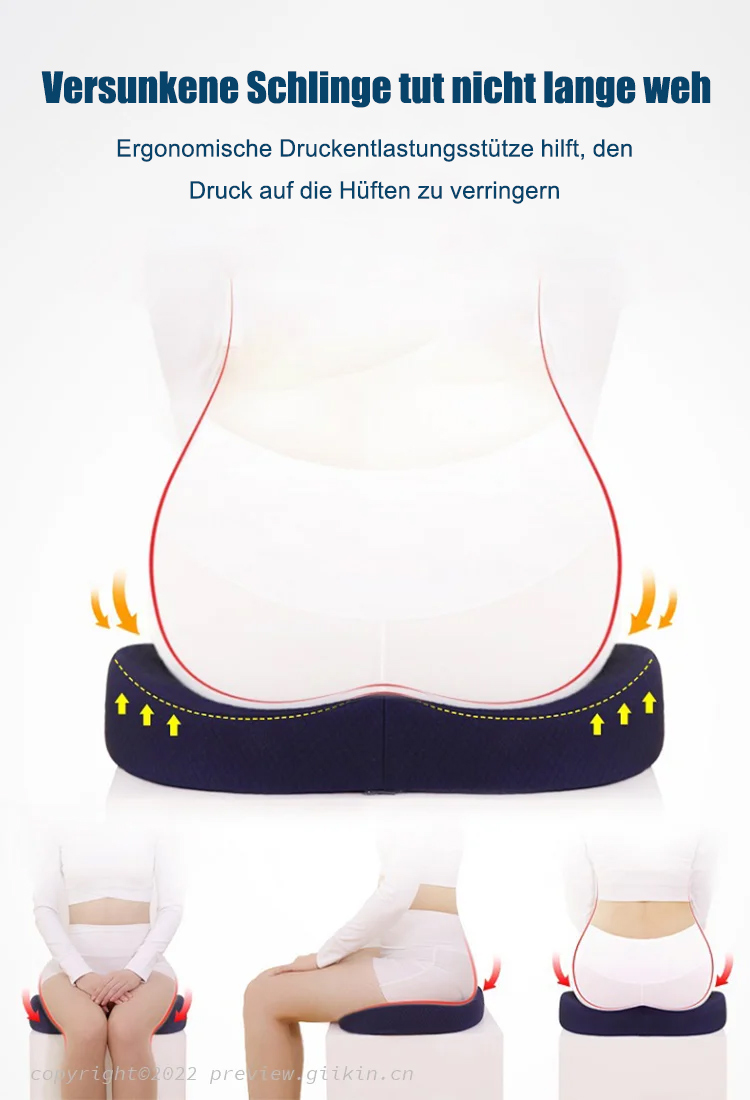 Multifunktionales, nicht müdes Gesäßkissen