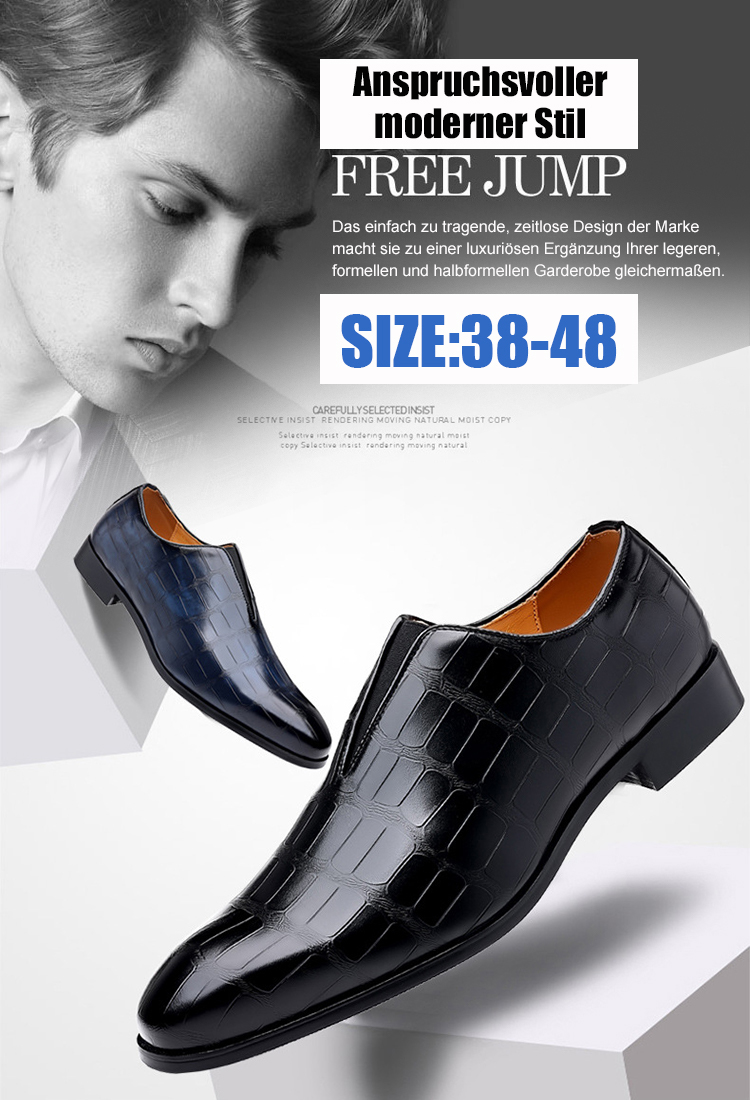 Handgemachte benutzerdefinierte 38-48 große Größe Steinmuster Business-Leder-Schuhe Männer atmungsa