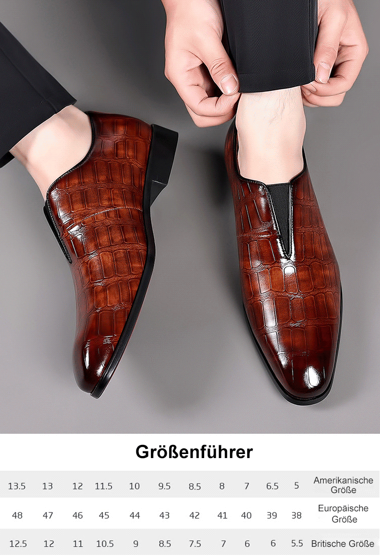Handgemachte benutzerdefinierte 38-48 große Größe Steinmuster Business-Leder-Schuhe Männer atmungsa