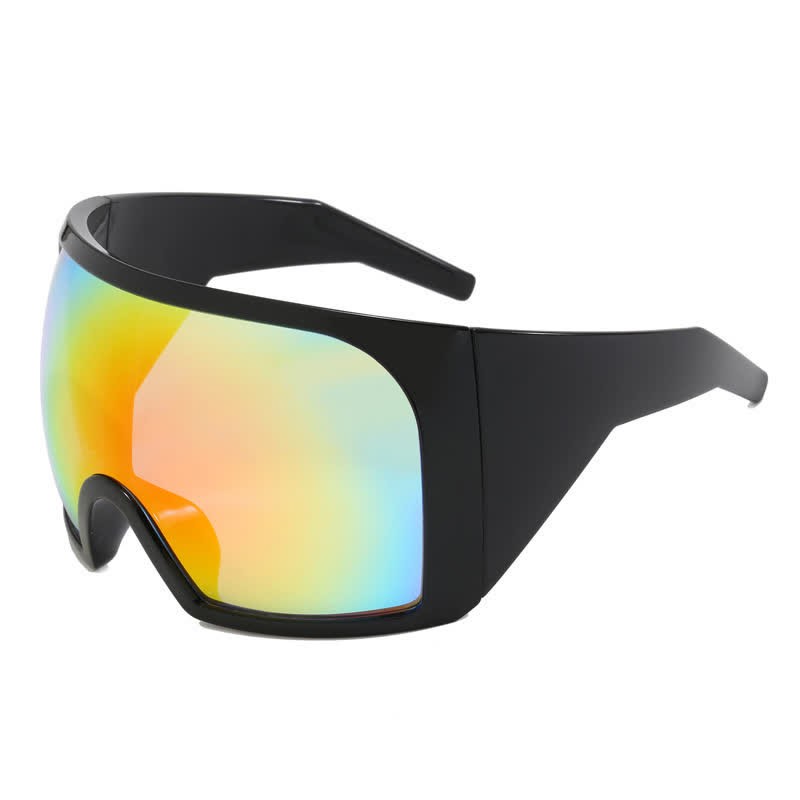 Spykay™ SG60903 One-piece Lens Oversized Wrap Around Futuristic Sunglasses For Outdoor Sports - Black/Red - image 10