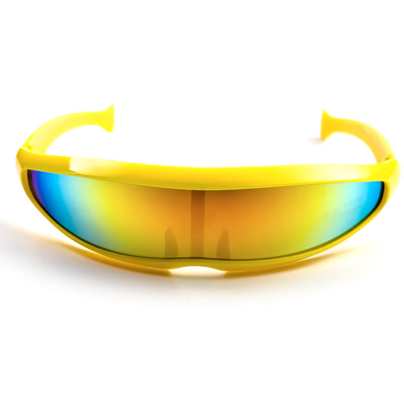 Spykay™ SG61011 One-piece Color Mirror Lens Monolens Cyclops Robotic Futuristic Narrow Y2K Punk Sunglasses - image 30