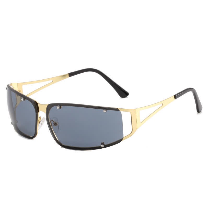 Spykay™ SG60668 Y2K Driving Cycling Sunglasses - Golden/Grey - image 7