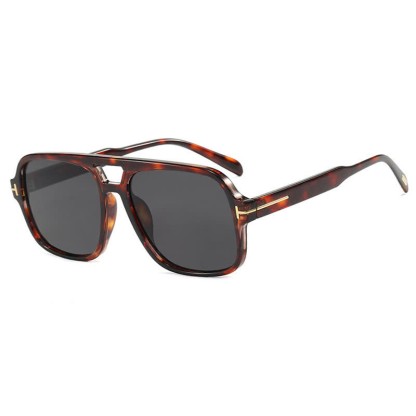 Spykay™ SG60710 Double Bridges Retro-Vintage Aviator Sunglasses - Black Tortoise Shell/Grey - image 47