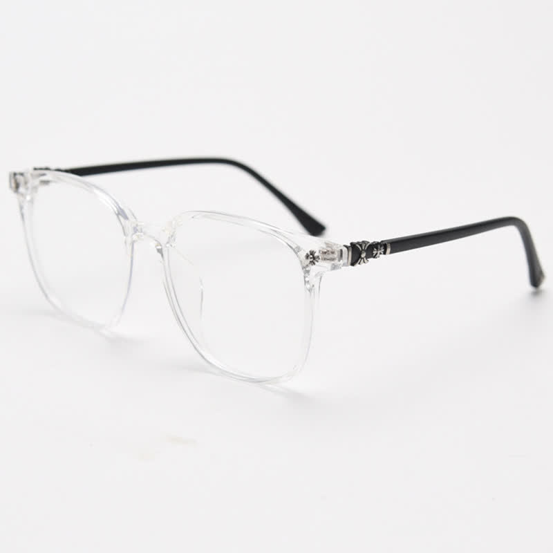 Spykay™ EG26915 Unsiex Classic Square Large Frame Fashion Anti-blue Light Chrome Hearts Glasses - Clear - image 3