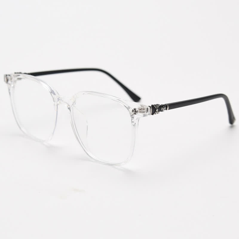 Spykay™ EG26915 Unsiex Classic Square Large Frame Fashion Anti-blue Light Chrome Hearts Glasses - Clear - image 3