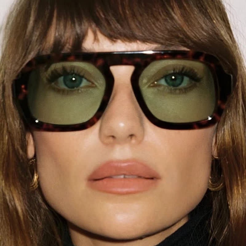 Spykay™ SG60722 Square Frame Leopard Print Cycling Aviator Sunglasses - image 6