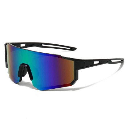 Spykay™ SG60745 Y2K One-Piece Sports Sunglasses - Black/Green - image 3