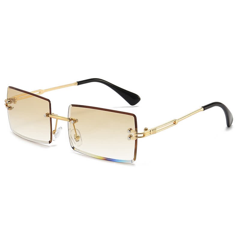 Spykay™ SG60744 Rimless Rectangle Frame Fashion Sunglasses - Light Brown - image 38