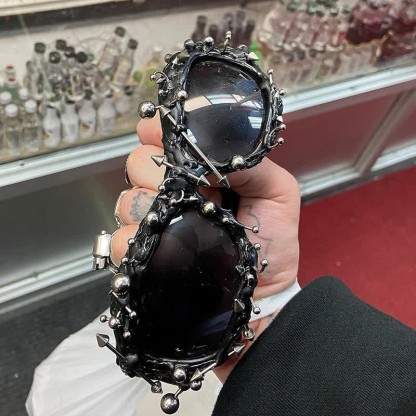 Spykay™ SG60924 CyberPunk Style Irregular Shaped Rivet Decor Sunglasses for Party - image 9