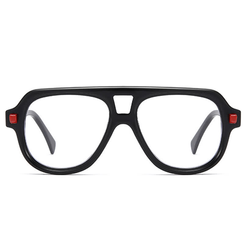 Spykay™ EG26883 Anti-blue Light Double Bridges Oversized Aviator Thick Eyeglasses - image 7