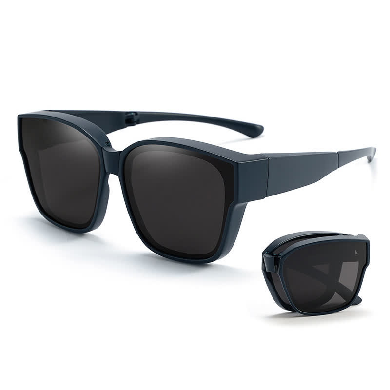 Spykay™ SG60955 Fit Over Glasses Square Frame Foldable Polarized Sunglasses for Women Men - Blue - image 7