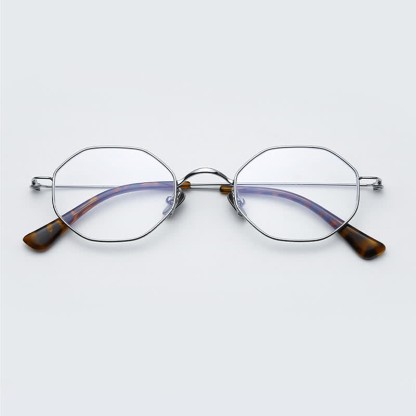 Spykay™ EG26854 Geometric Titanium Frame Anti-blue Light Simple Glasses - image 8