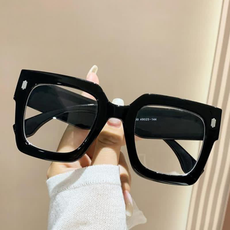 Spykay™ EG26878 Anti-blue Light Oversized Square Thick Frames Eyeglasses - Black - image 8