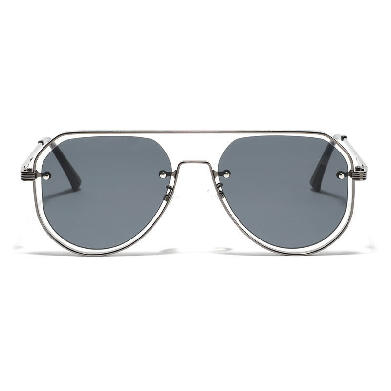 Spykay™ SG60848 Vintage Double Bridges Hollow-out Aviator Sunglasses - image 11