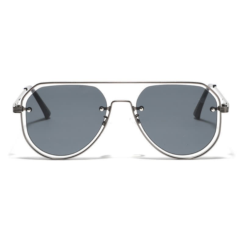 Spykay™ SG60848 Vintage Double Bridges Hollow-out Aviator Sunglasses - image 11