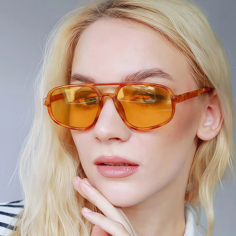 Spykay™ SG60912 Double Bridges Vintage Aviator Sunglasses