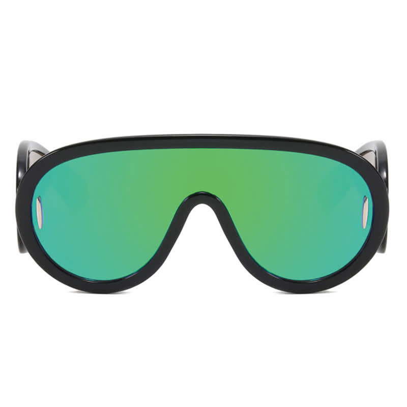 Spykay™ SG61002 Steampunk One-piece Frame Oversized Mirrored Sunglasses - image 28