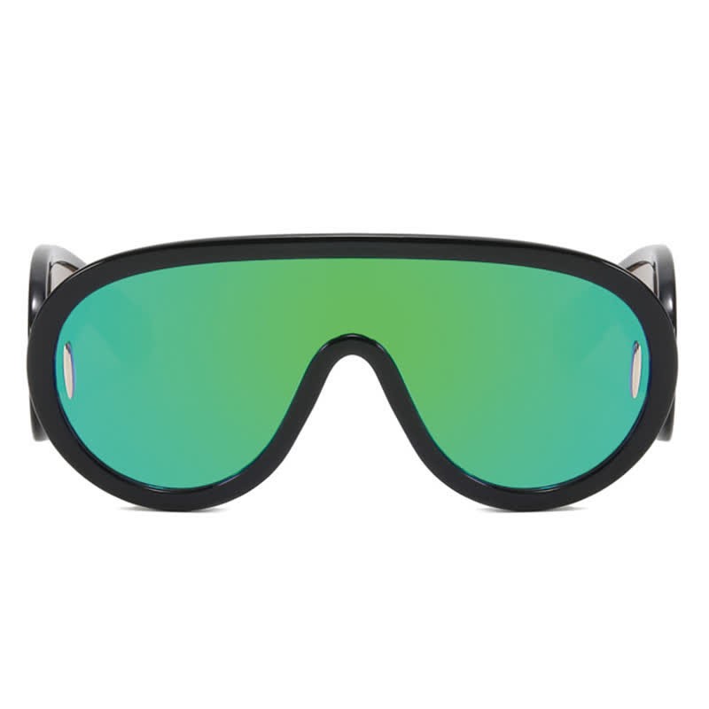 Spykay™ SG61002 Steampunk One-piece Frame Oversized Mirrored Sunglasses - image 28