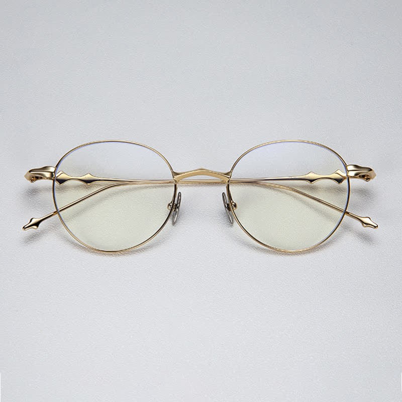 Spykay™ EG26853 Round Titanium Frame Anti-blue Light Classic Glasses - image 13