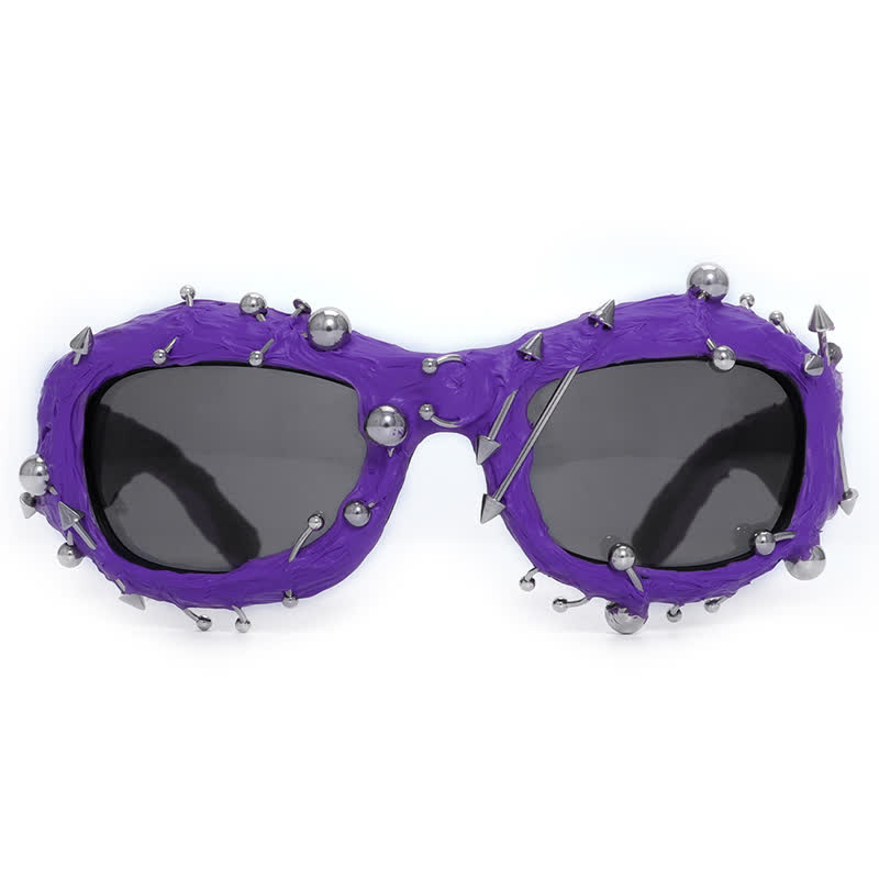 Spykay™ SG60924 CyberPunk Style Irregular Shaped Rivet Decor Sunglasses for Party - image 26