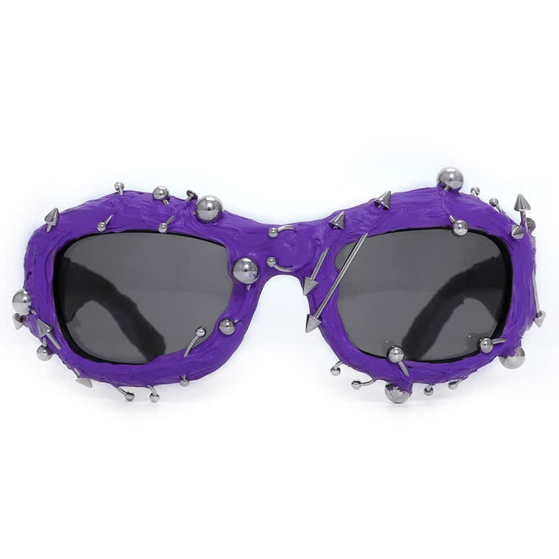 Spykay™ SG60924 CyberPunk Style Irregular Shaped Rivet Decor Sunglasses for Party - image 26