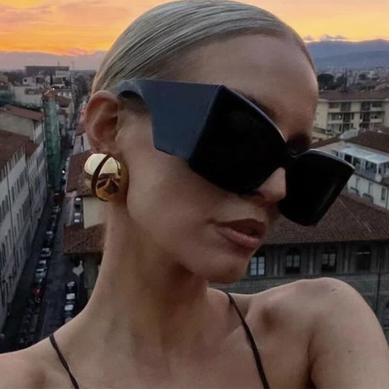 Spykay™ SG60919 Fashion Square Frame Oversized Thick Sunglasses